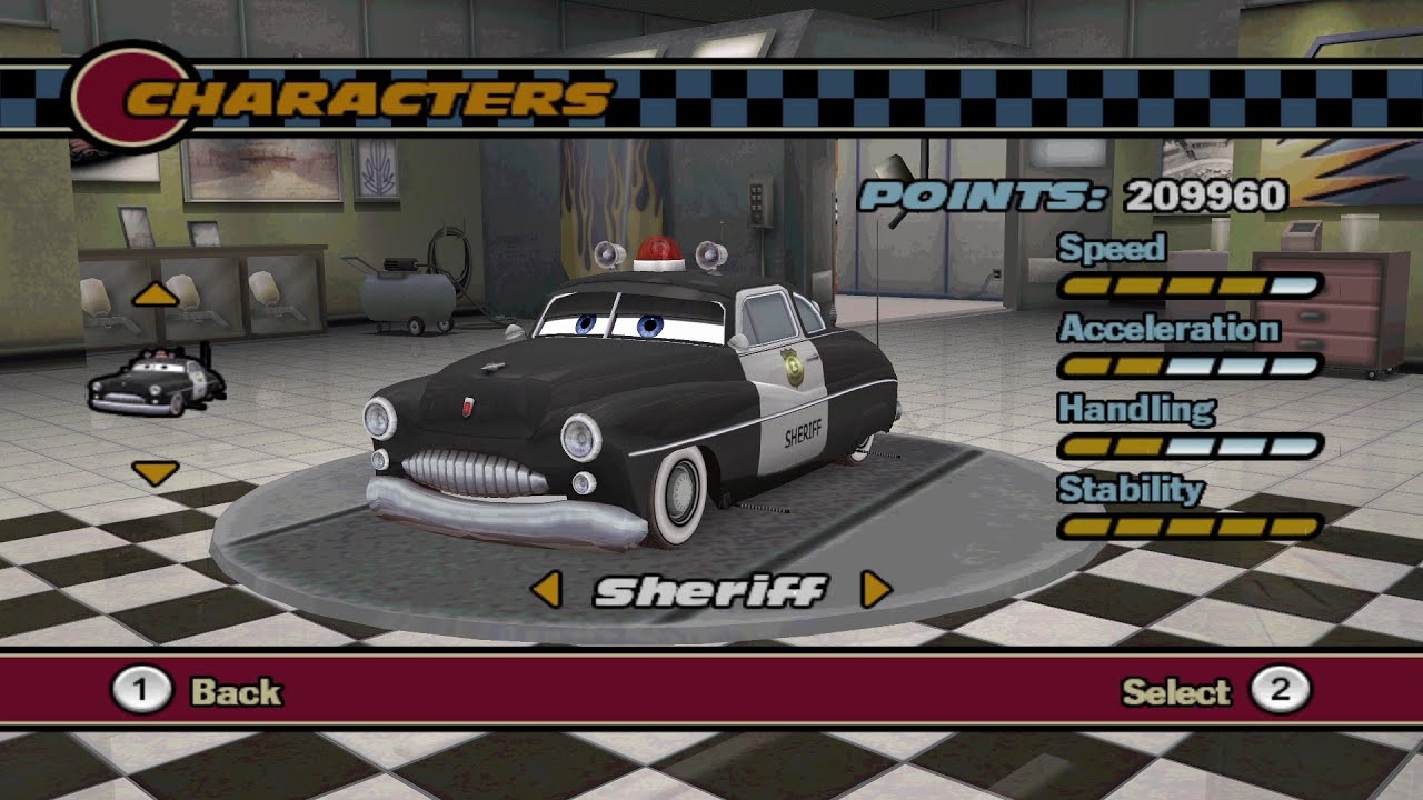 Cars Wii - Sheriff Gameplay (Dolphin)