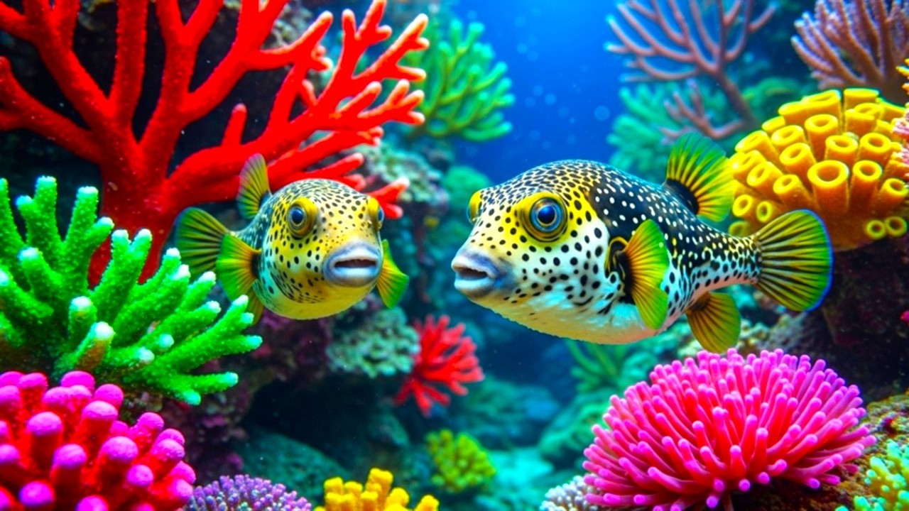 The Best 4K Aquarium -  Calming Music, Healing Music For The Heart, And Blood Vessels #8