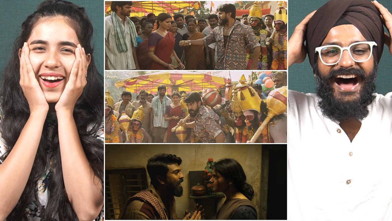 Rangasthalam Market Fight Scene Reaction | Muskan's First Time Watching | Ram Charan | Samantha