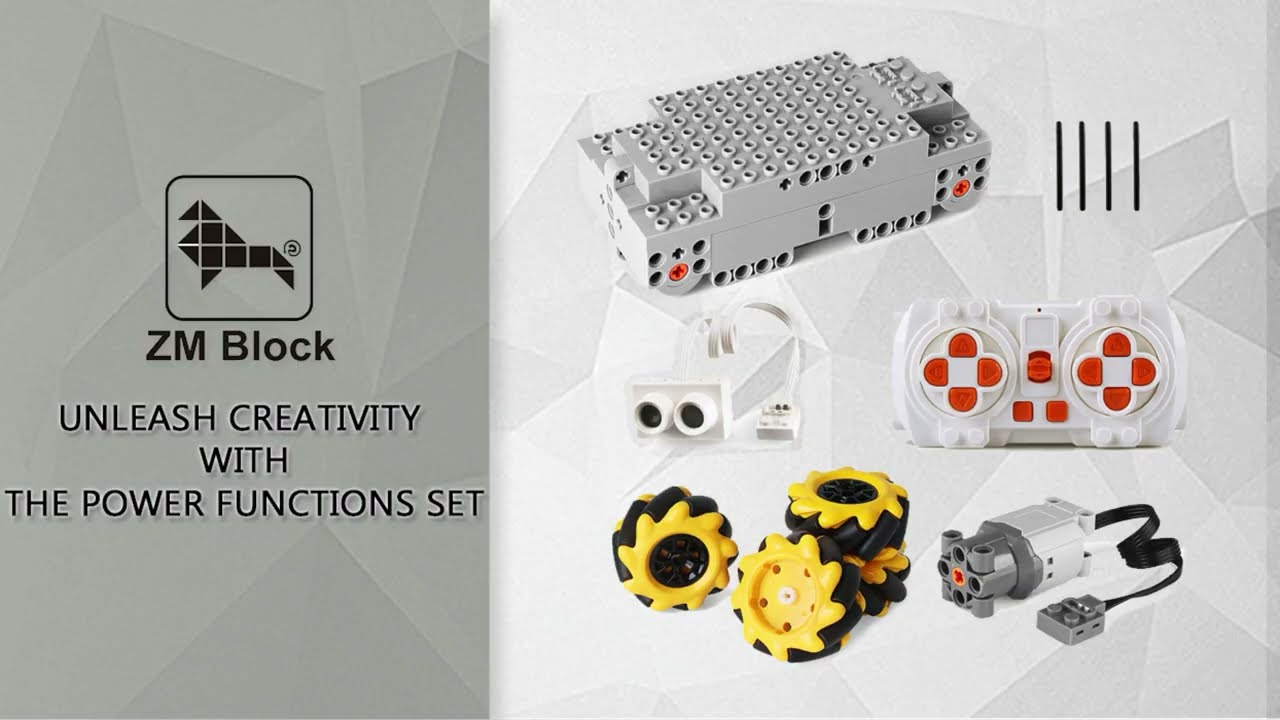 How to Use ZMBlock Building Block Motor Power Function 4WD Set Compatible with Lego - English