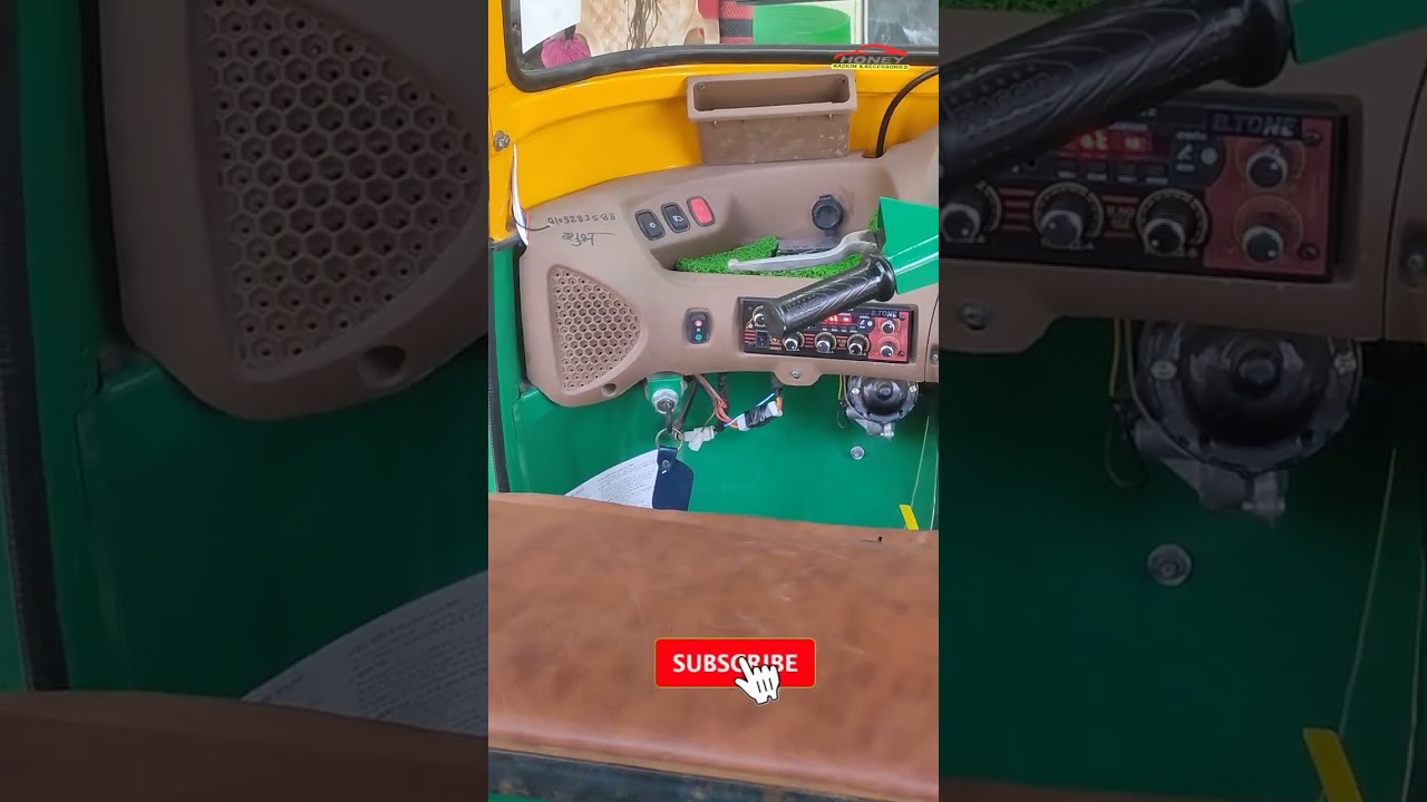 Piaggio Ape BS6 CNG Auto Rikshaw 🔊 FM Music Player & 8” Speaker Box Installation | Full Sound Setup