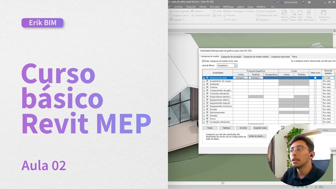 Aula 02 - Interface do Revit e suas funções - Curso Básico Revit MEP