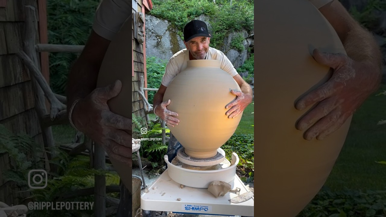 Today is my 50th&hellip; So I decided to make a moon jar. #moonjar #pottery #ceramics #throwing #clay