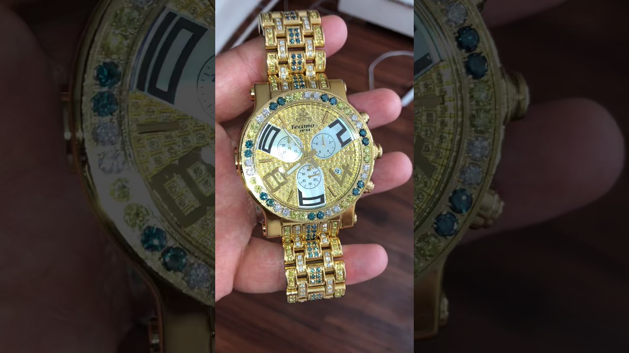 Men&rsquo;s Techno JPM Diamond Watch Multi Colored Diamonds