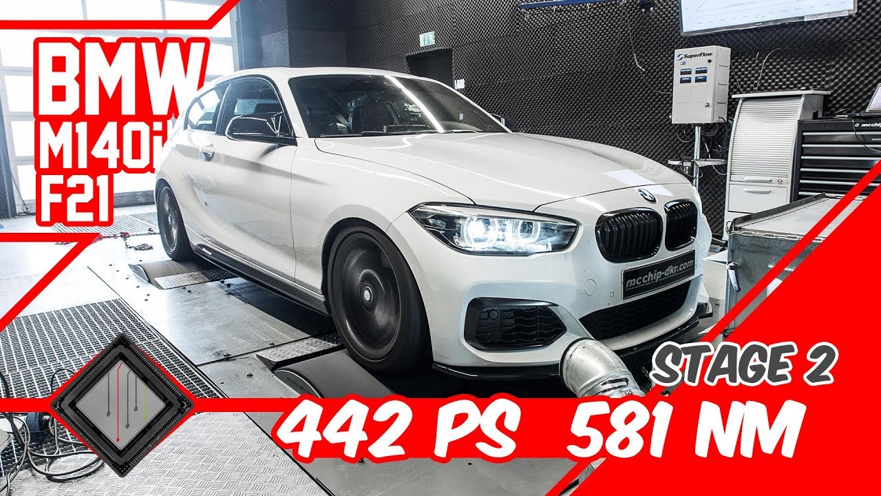 BMW M140i F21 Stage 2 | Chiptuning - Dyno - 100-200 Zeiten | mcchip-dkr