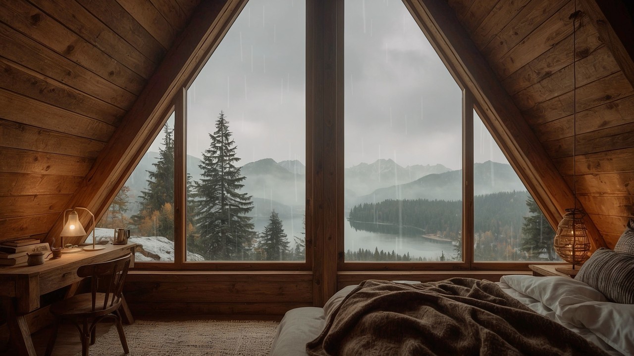 Rainy Piano to Unwind After Work 🌧️ | Calm Evening Rain & Gentle Music (1 Hour)