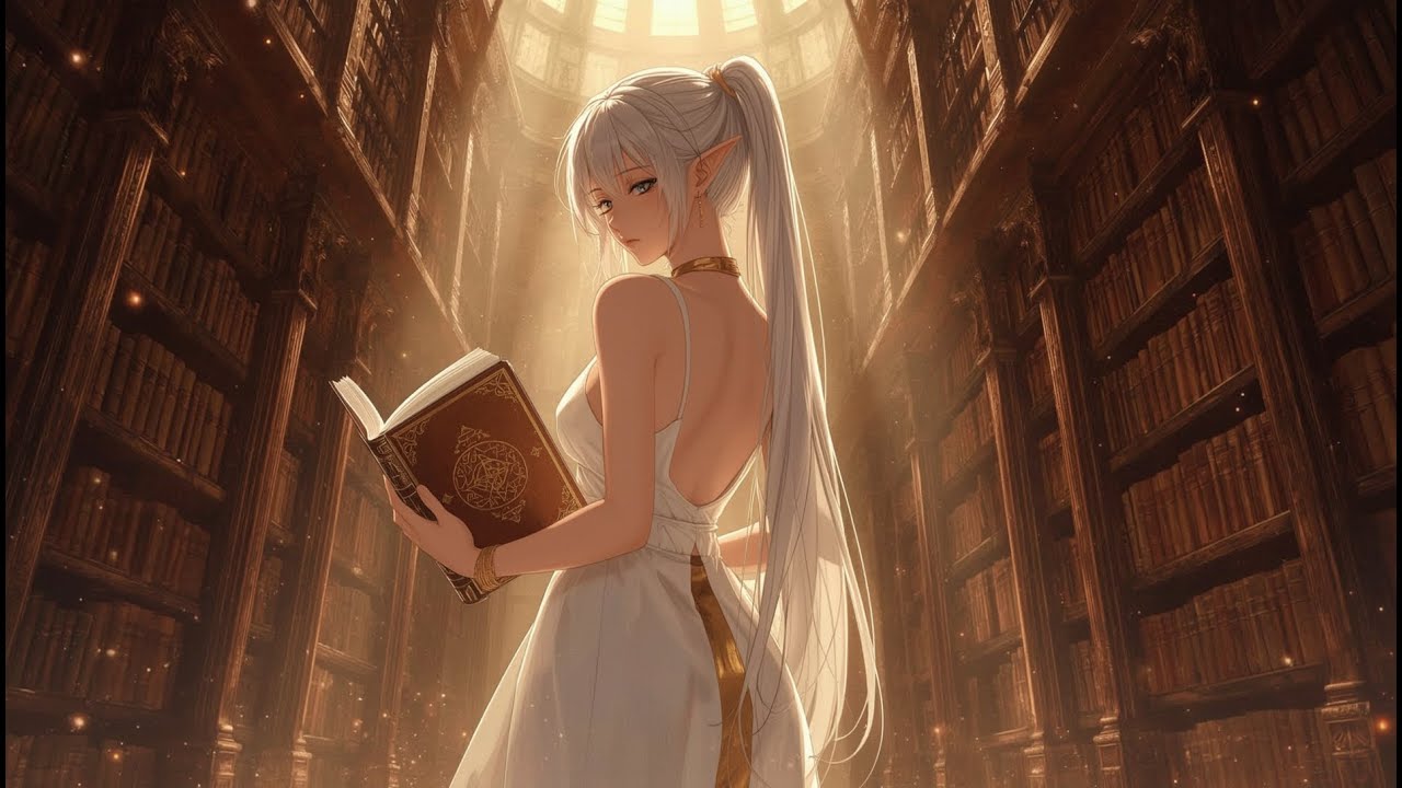 📖 The Enigmatic Elf in the Library | Calming Fantasy Music 🎶 | Ambient | Chill Music