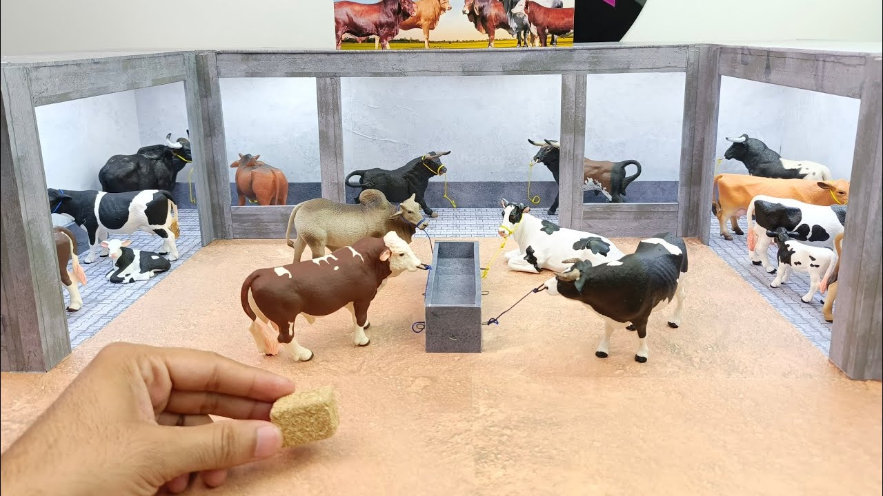 How I made this Cattle Farm Diorama | Miniature Cattle farm 2025