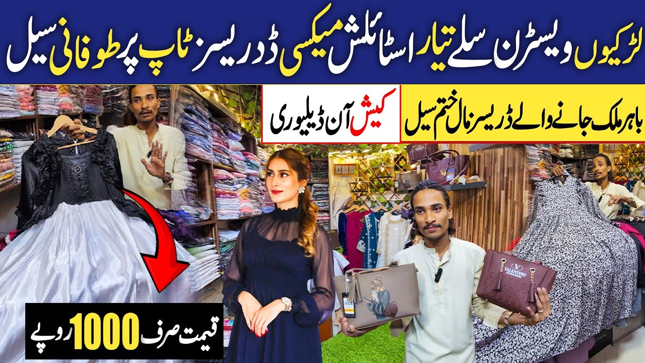 Readymade stitched dresses | Long Maxi ,Crop Tops ,Jeans , | Stitched viral dresses Haroon Market 