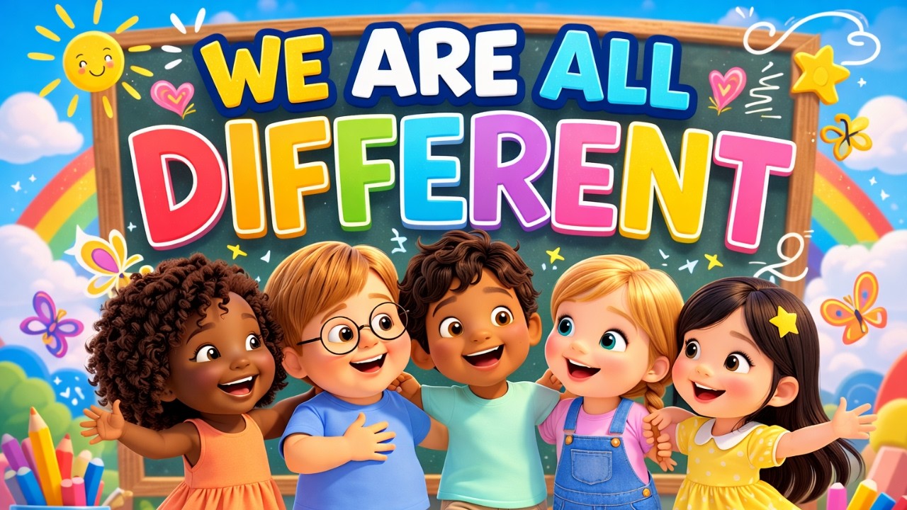 We Are All Different | Kids Song About Diversity 🌈 Preschool Learning Song