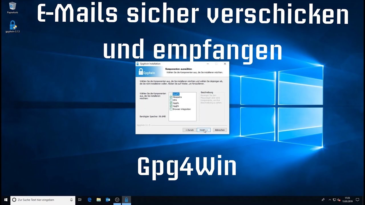 E-Mails sicher verschicken - Verschlüsselung mit Gpg4Win