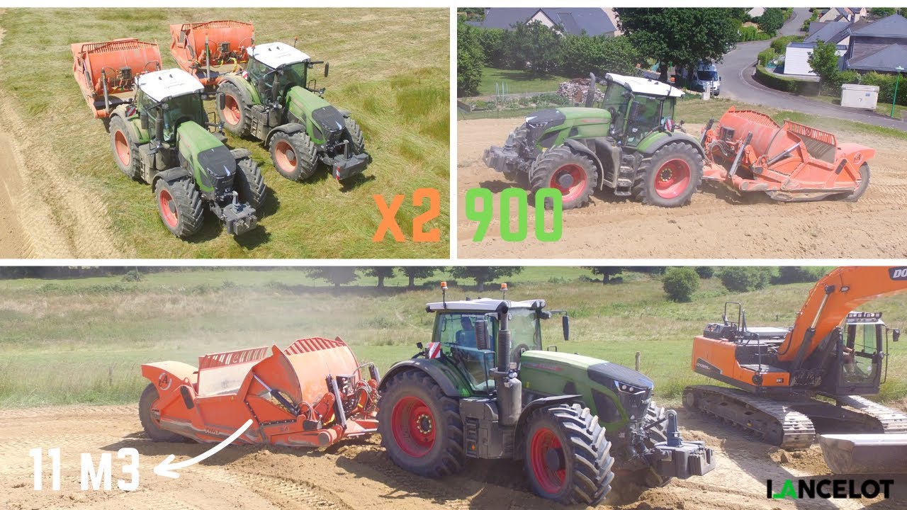 Un chantier peu commun : 2 SCRAPS + 2 FENDT 900 au décapage 🤩