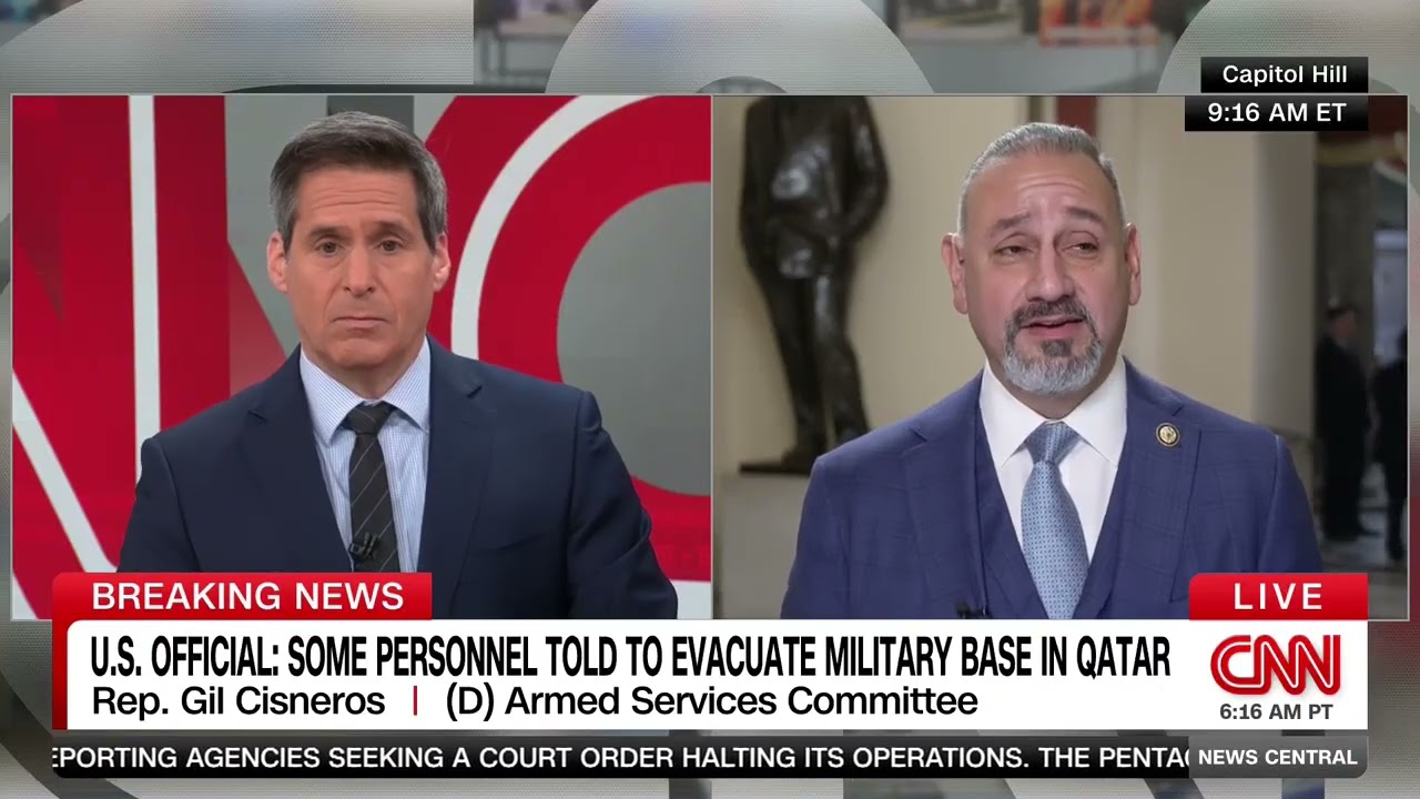 CNN: Rep. Cisneros Responds to Qatar Military Base Evacuations