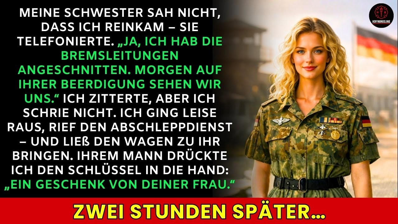 Meine Schwester zu einem Fremden: „Bremsleitungen gekappt. Bis zu ihrer Beerdigung.“ 2 Std. später…
