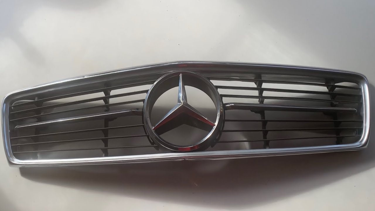 Mercedes SL R107 front grill repair and restoration