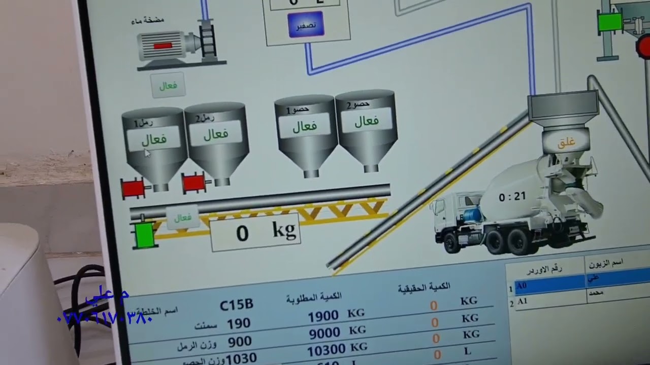 تحديث معمل كونكريت  الجاف او الرطب  من تحكم يدوي الى آلي (حاسبة) - م.علي ٠٧٧٠٦١٧٠٣٨٠