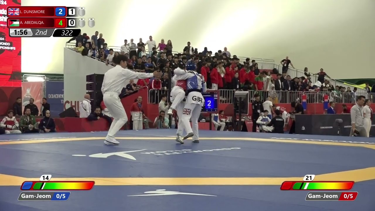 322 Round of 16 Women  44kg GBR L  DUNSMORE JOR A  ABEDALQA