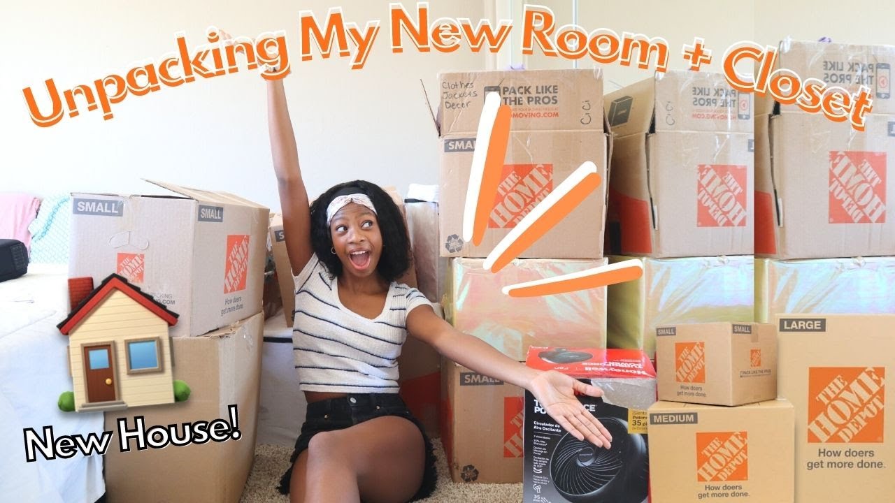 Unpacking My New Room! Setting Up My Bedroom + Closet!