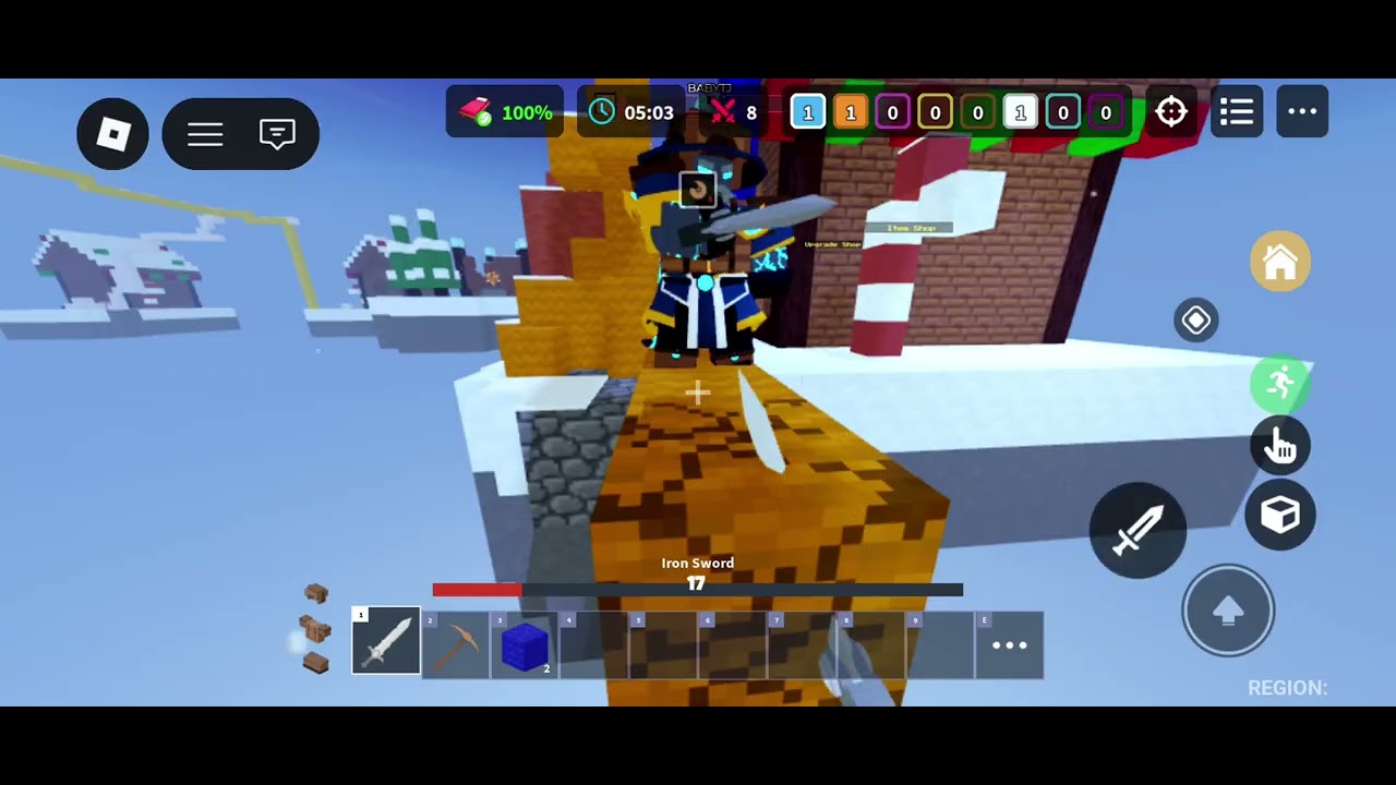 Playing bedwars