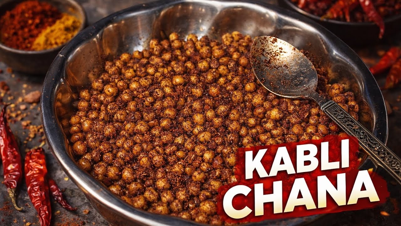 Roasted Kabli Chana Recipe | Crispy & Spicy Snack at Home | ঘরে বানানো ঝাল কাবলি ছোলা