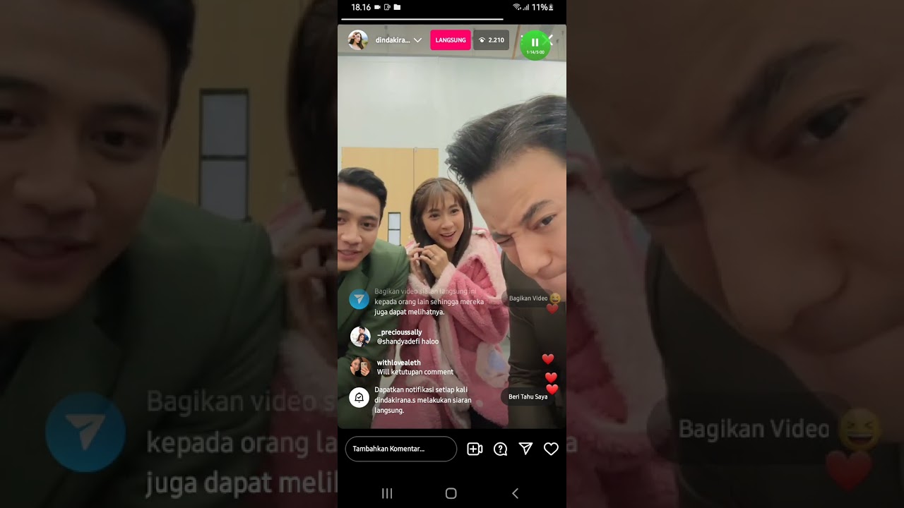 Live Terbaru Instagram Dinda Kirana dan Pemeran Sinetron 