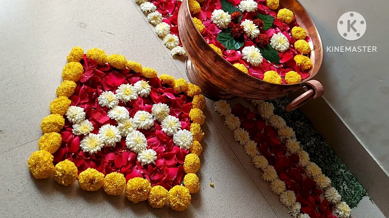 flower decoration idea for Diwali 2023 |Decoration idea for laxmipuja &Dhanteras |Dipavali rangoli