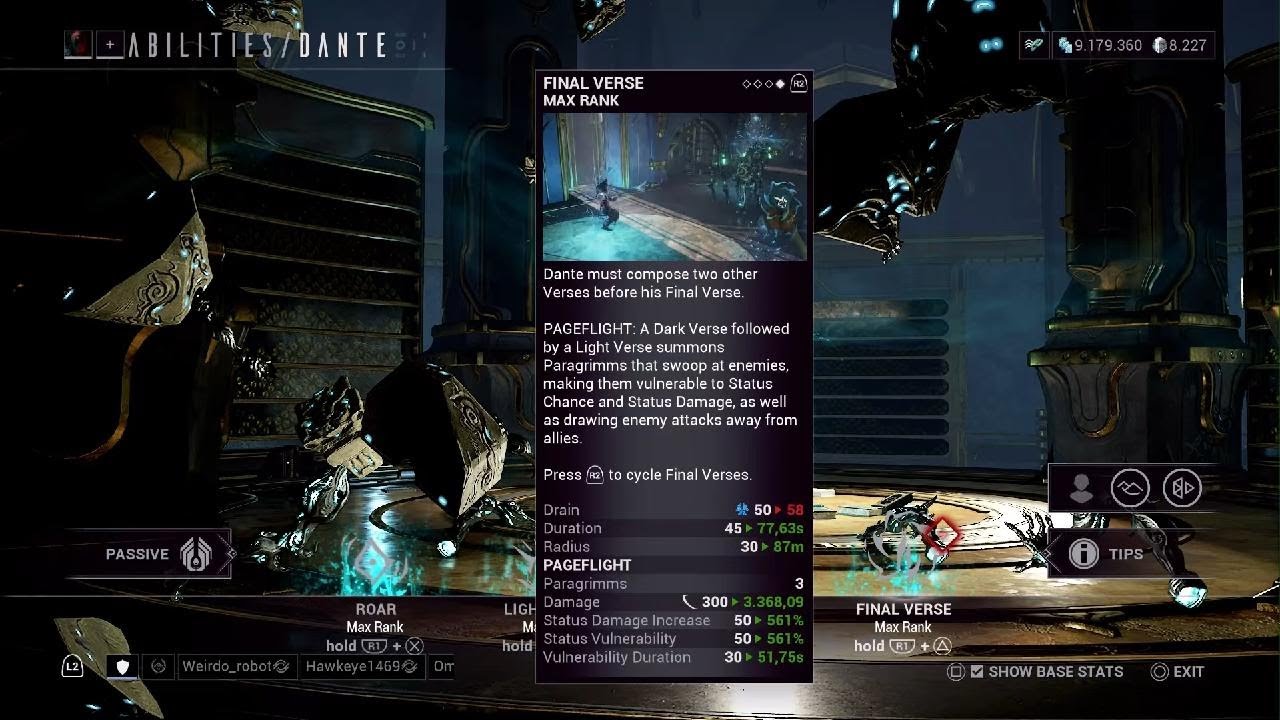 Warframe Testing Dante Build