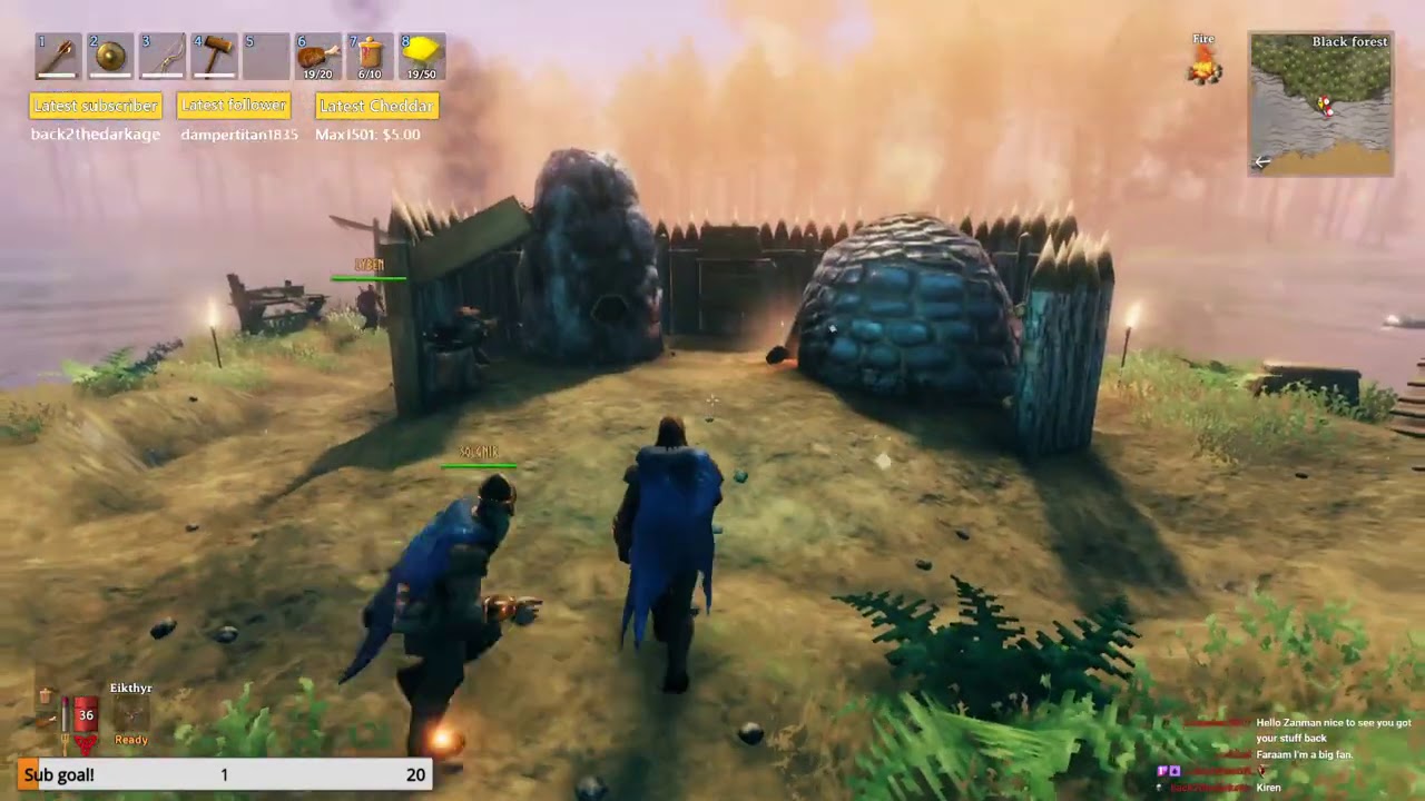 Vibing in Valheim with the boys