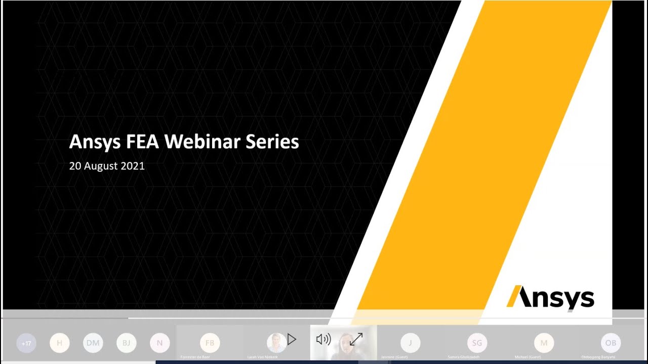 Ansys FEA Webinar Series “Don’t let FEA stress you out, we’ll support you” Session 1: SpaceClaim