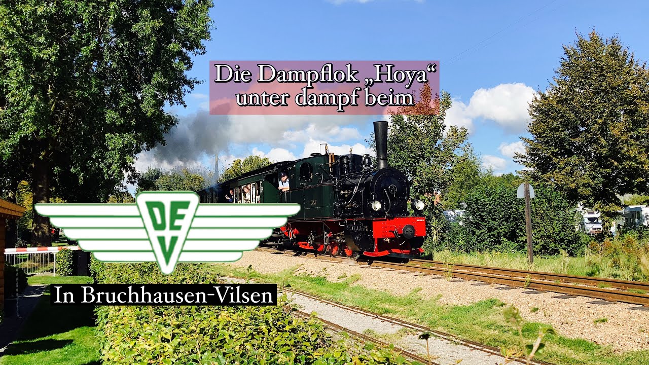 Die Dampflok „Hoya“ unter Dampf beim „DEV“ in Bruchhausen-Vilsen