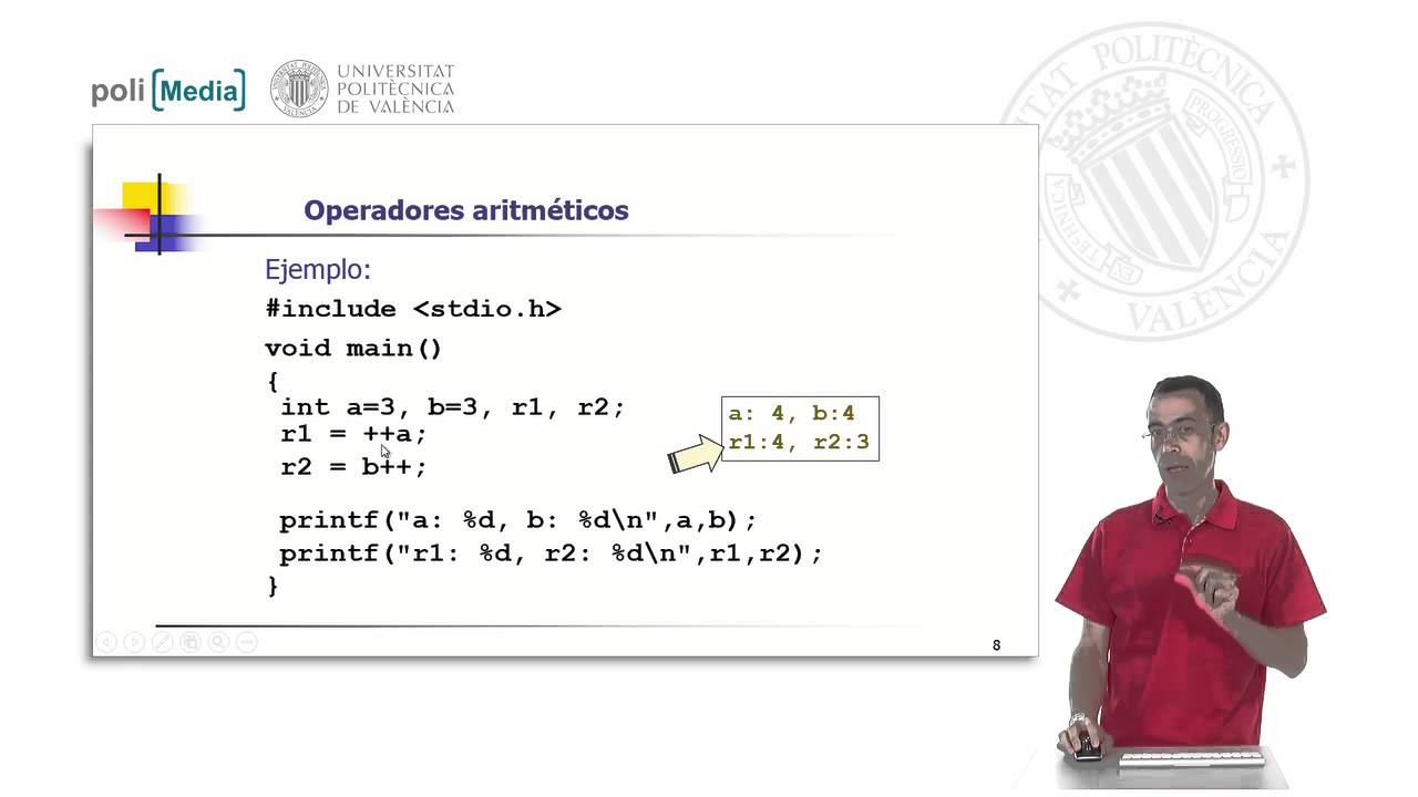 Operadores aritméticos en lenguaje C | 2/45 | UPV