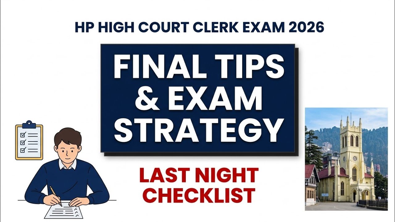 HP High Court Clerk Exam 2026 | Final Tips & Exam Strategy | Don't Make These Mistakes