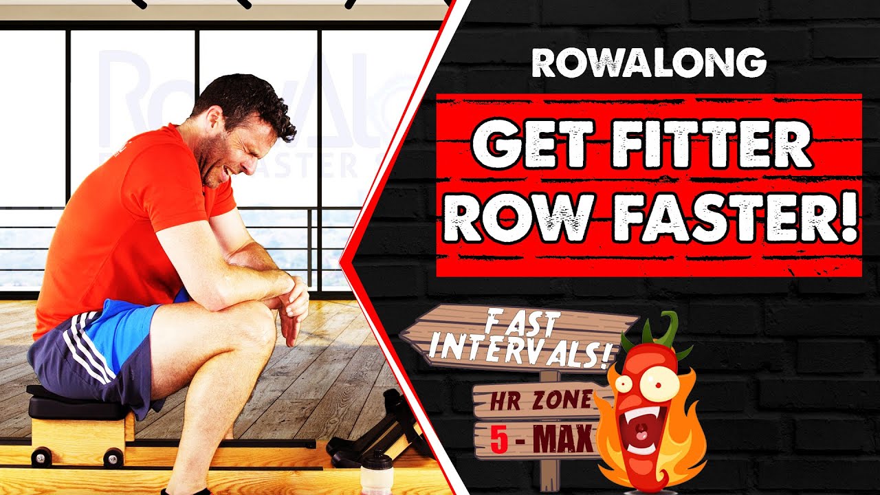 Fast Interval Rowing Workout Zone 5 HR: Get Fit Row  22