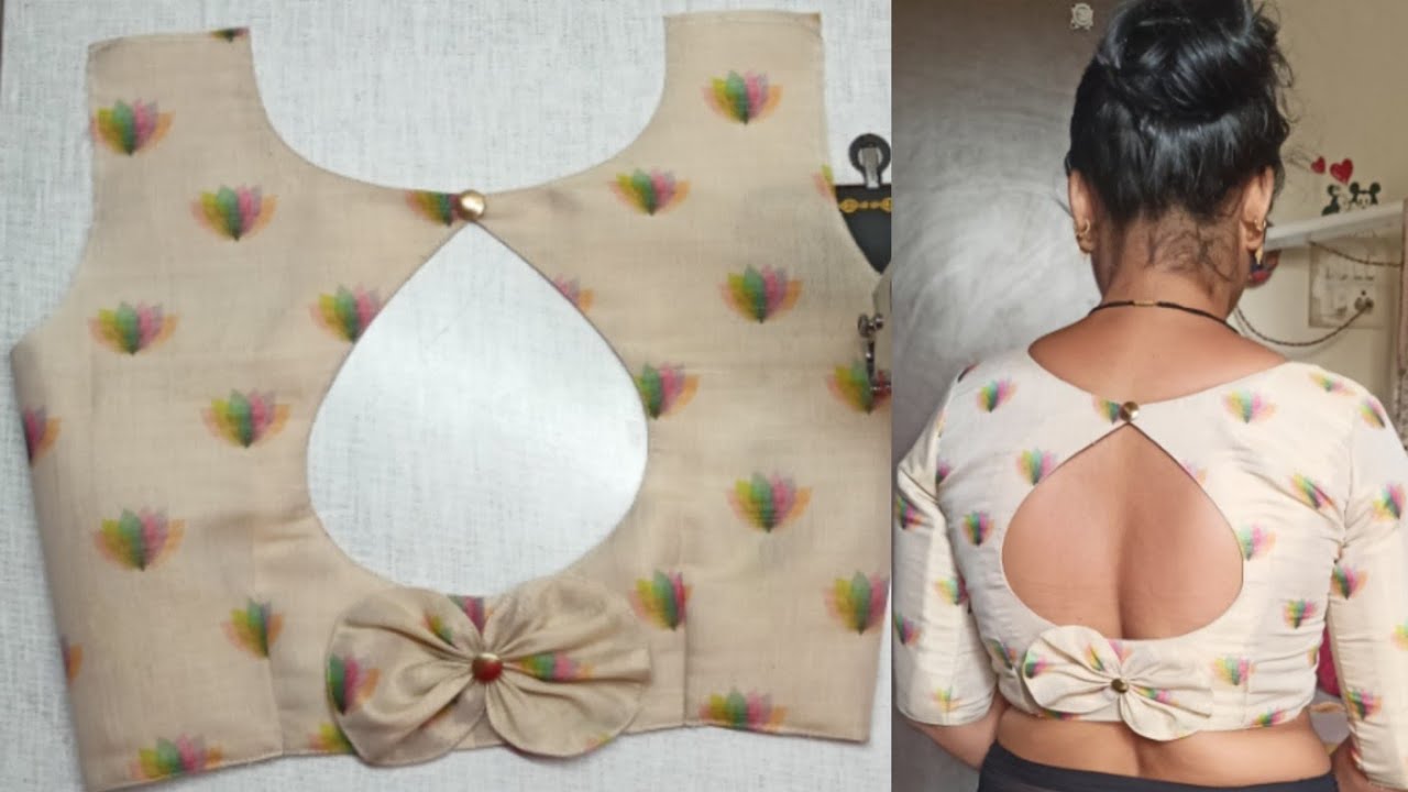 Blouse Designs Boat Neck Back Neck Design | Blouse | Cutting And Stitching Back Neck Blouse Design 