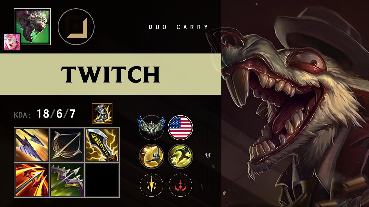 Twitch ADC vs Draven - NA Challenger Patch 26.16