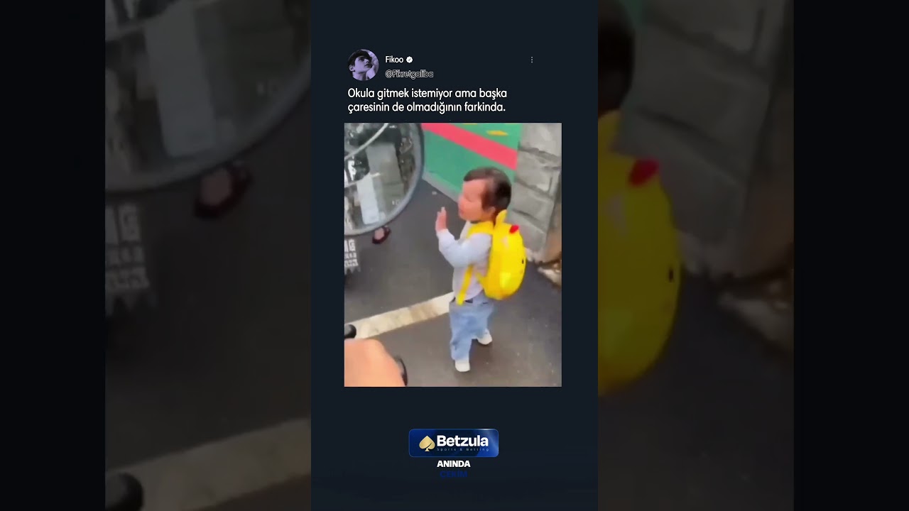 Okula gitmek istemeyen &ccedil;ocuk son cilvelerini yapıyor 😍
