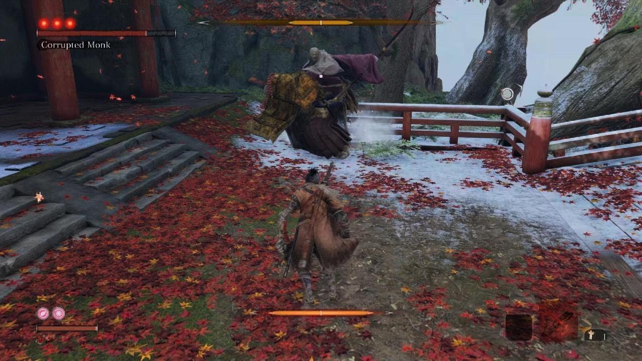 Corrupted Monk | Level One Attack, No Upgrades (only Mikiri) | Charmless, Demon Bell | No Damage