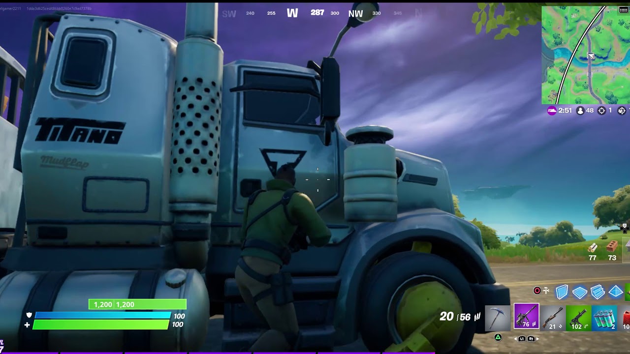 I burnt his house down! Fortnite solo duos.