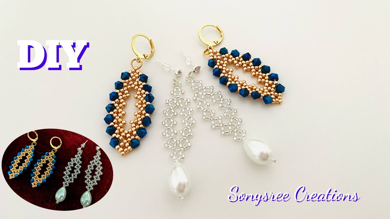 Christmassy Earrings || Super Easy Tutorial || DIY Beaded earrings