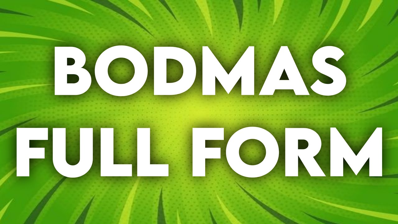 Bodmas full form | Bodmas rule in hindi #shorts