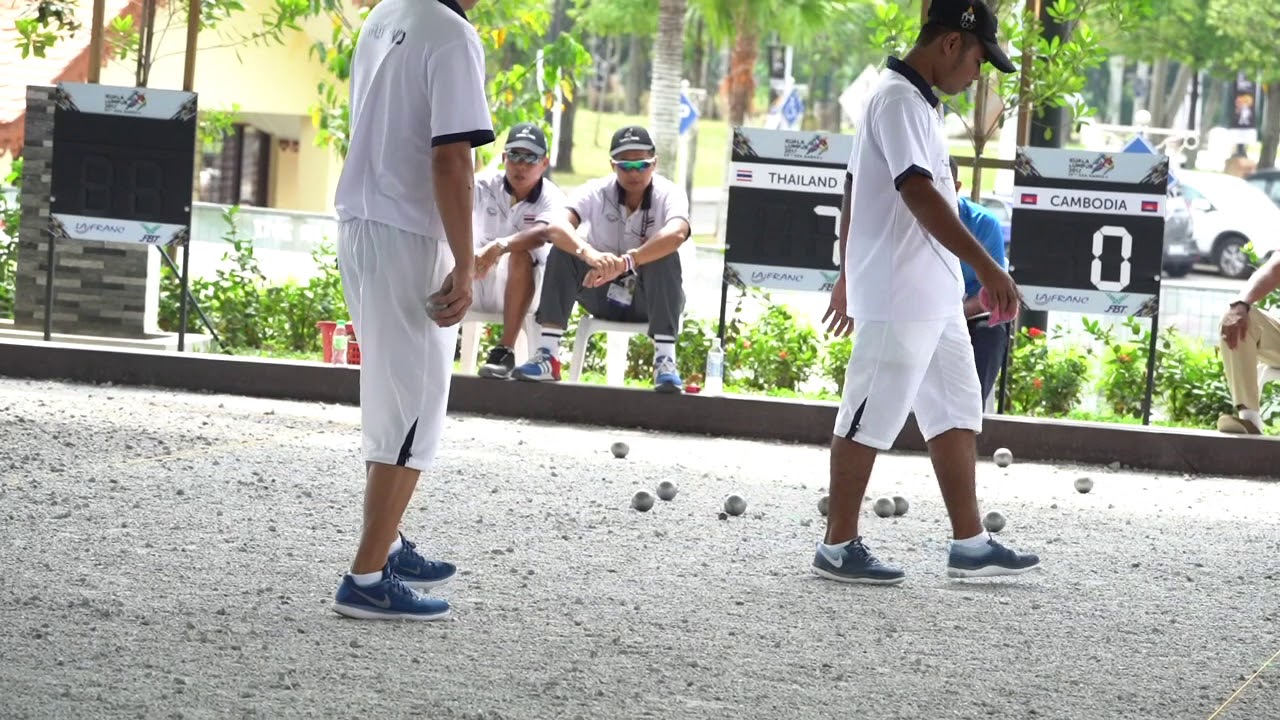29th SEA Games 2017 Petanque Men's Triples CAM Vs THA (Pre.Round)