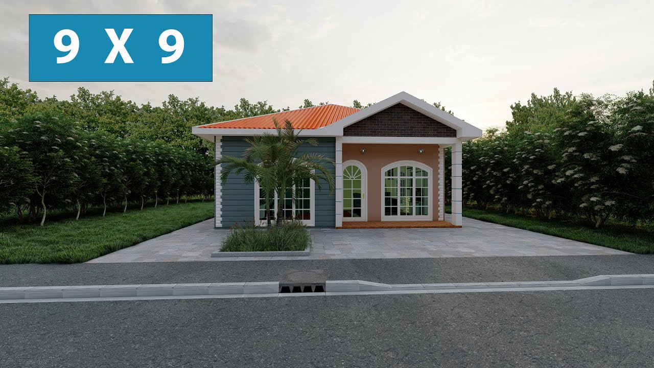 Maison de 2 chambres; Salon sur une surface de  9.00 m X 9.00 m