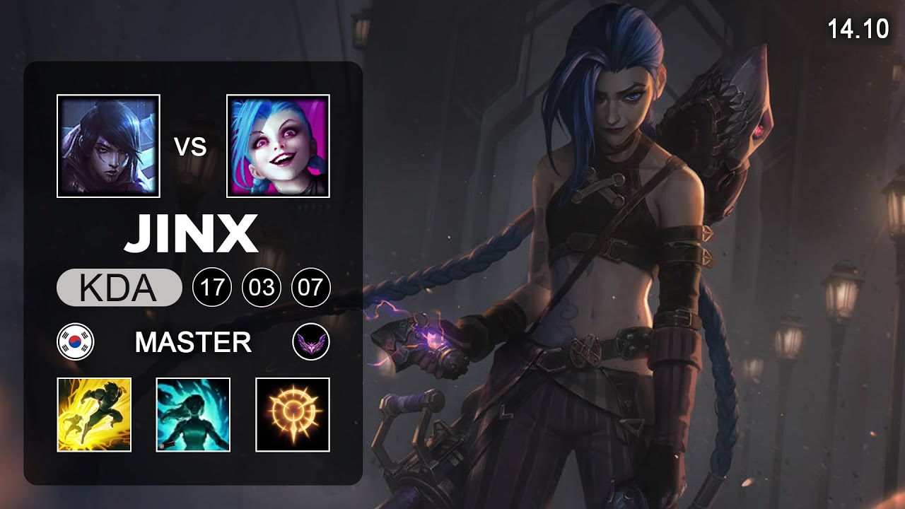 Jinx vs Aphelios ADC - KR Master - Patch 14.10 Season 14