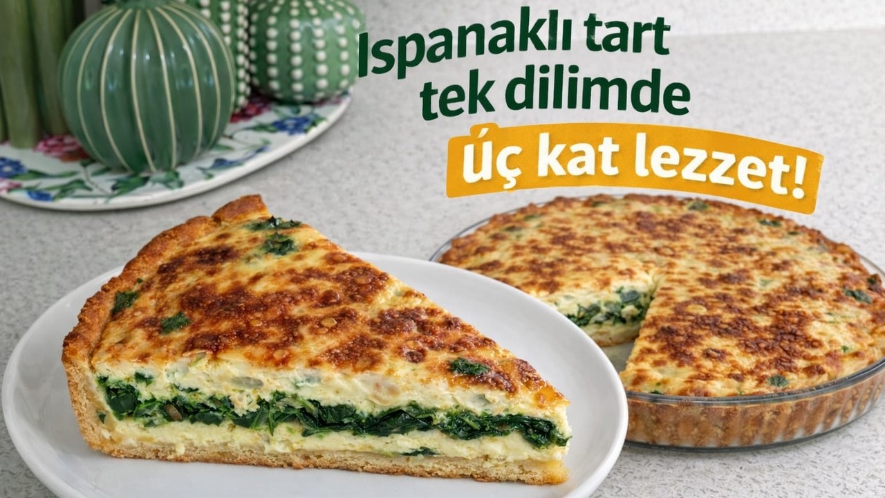 ISPANAKLI TART 🥧 TEK TARTTA &Uuml;&Ccedil; KAT LEZZET ! 😋 KREMALI SOSLU VE BOL DOLGULU 👈