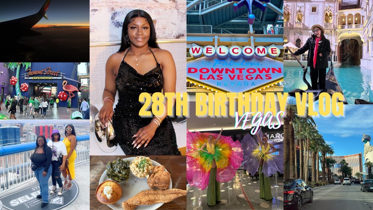 TRAVEL VLOG✈️: 28TH BIRTHDAY, VIVA LAS VEGAS, GUCCI MANE LIVE, ZIPLINING & more!
