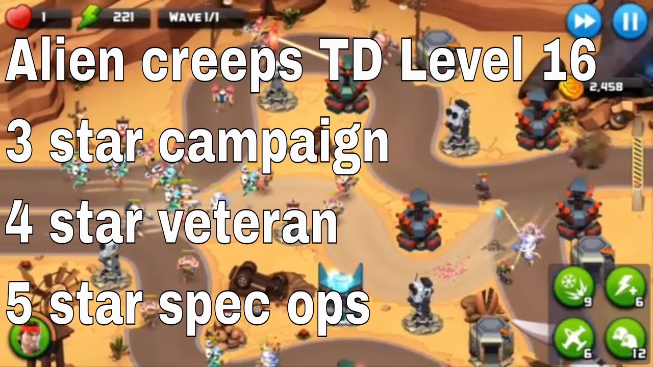 Alien Creeps TD Level 16 Without Any Extra Hero