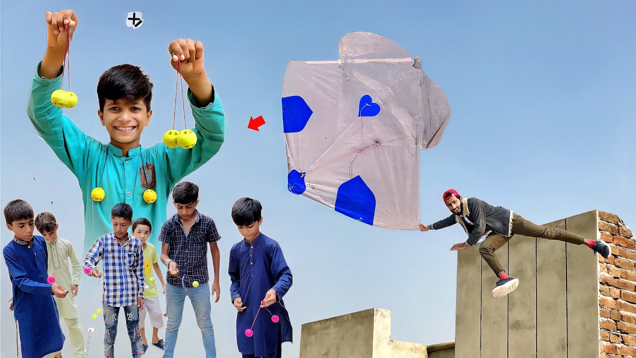 kite Cutting | Tiktik Boys Challenge | Clackers