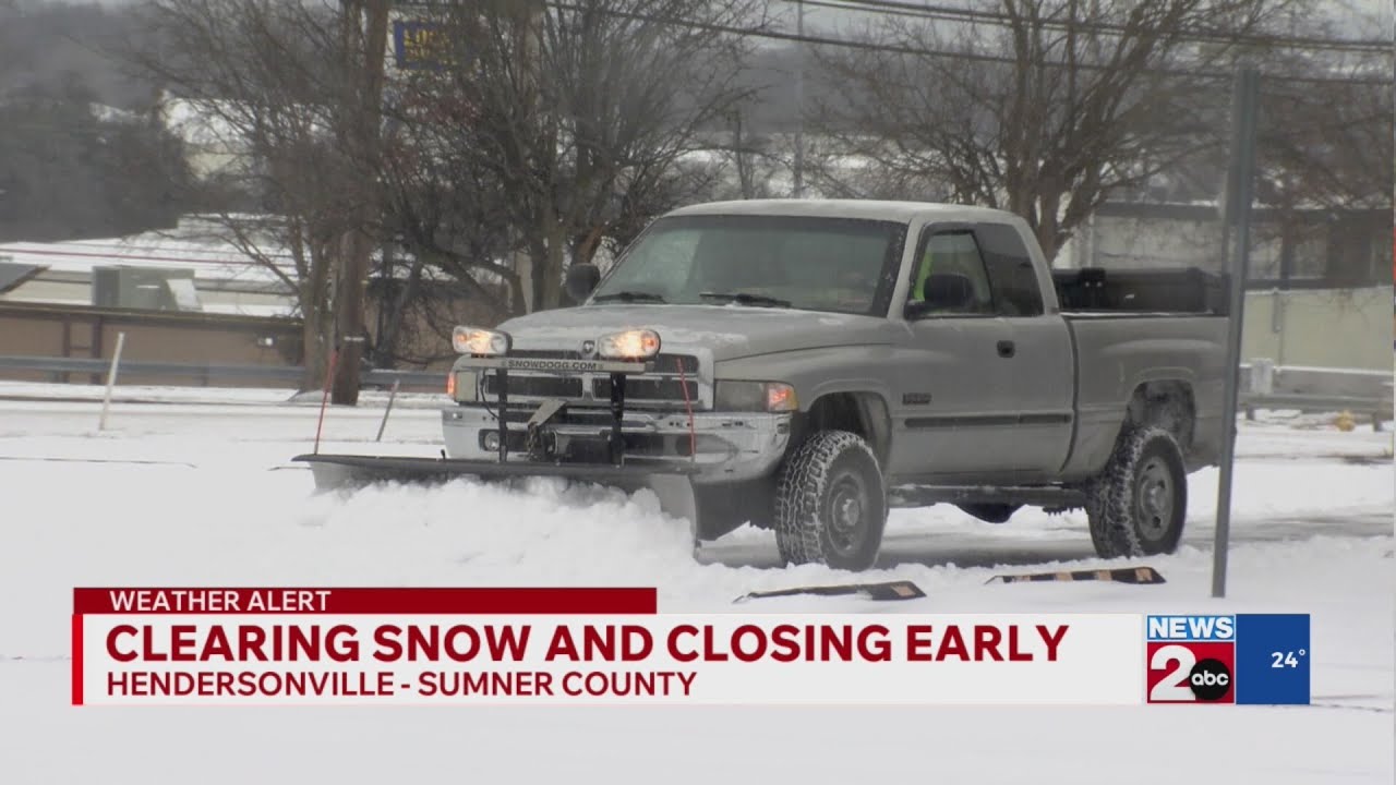 Clearing snow and closing early in Hendersonville