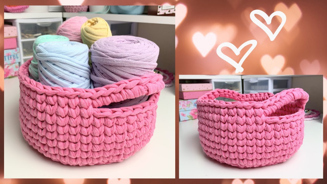 CESTO DE TRAPILLO SUPER FACIL #crochetparaprincipiantes