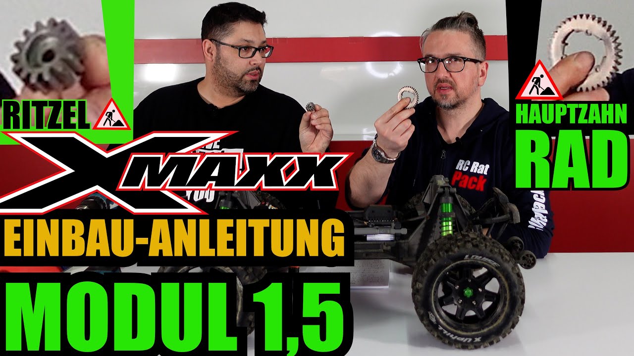 Budget Tuning Traxxas X-Maxx - Modul 1,5 Einbau-Anleitung // Hauptzahnrad und Ritzel Einbauanleitung